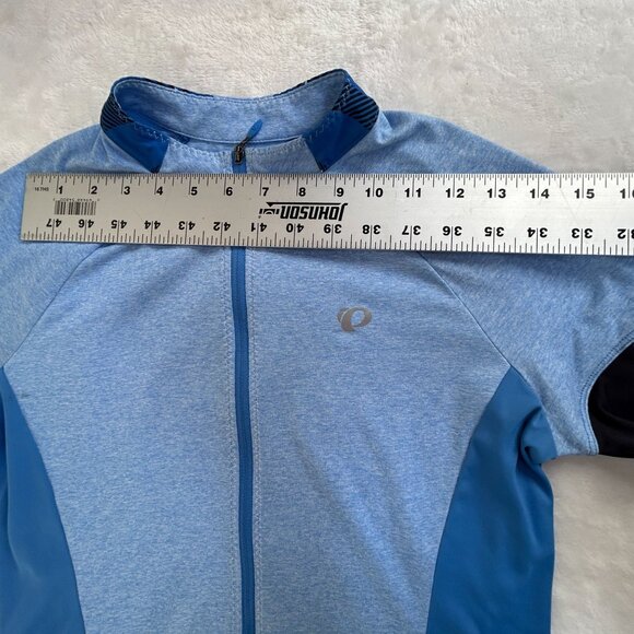 Pearl Izumi Select Escape Short Sleeve Women Cycling Jersey Medium Full Zip Blue - Picture 6 of 8